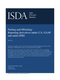 Netting and Offsetting: Reporting derivatives under U.S ...