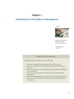 Chapter 1 Introduction to Principles of Management