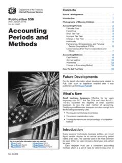 Methods Periods and Accounting - Internal Revenue Service