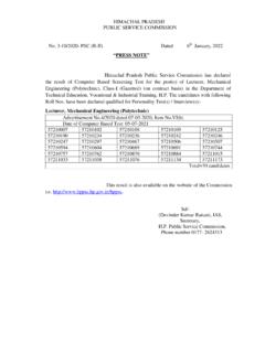 PRESS NOTE Lecturer, Mechanical Engineering (Polytechnic)