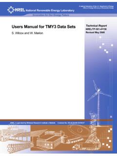 Users Manual for TMY3 Data Sets - NREL