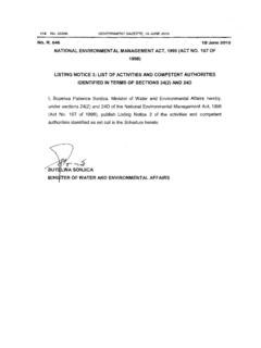 National Environmental Management Act: Listing Notice 3 ...