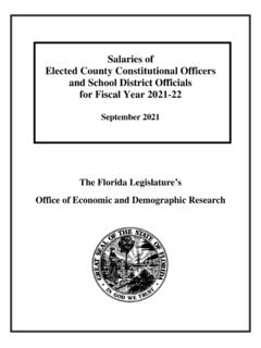 Salaries of Elected County Constitutional Officer s and ...