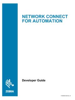 Network Connect for Automation - Zebra Technologies