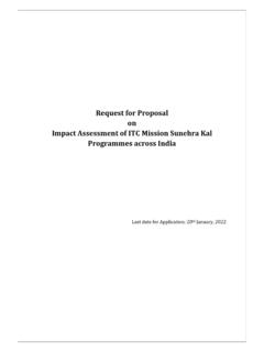 Request for Proposal on Impact Assessment of ITC Mission ...
