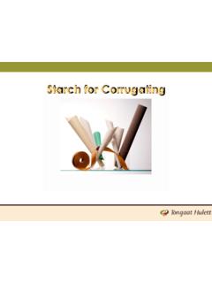 Starch for Corrugating - Tongaat Hulett