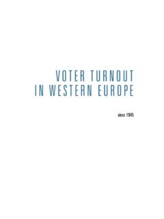 VOTER TURNOUT IN WESTERN EUROPE - IDEA