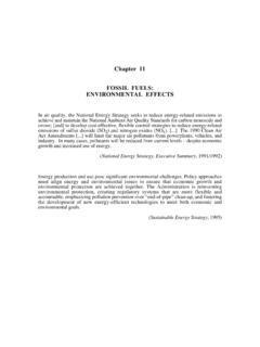 Chapter 11 FOSSIL FUELS: ENVIRONMENTAL EFFECTS