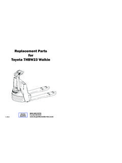Replacement Parts for Toyota 7HBW23 Walkie