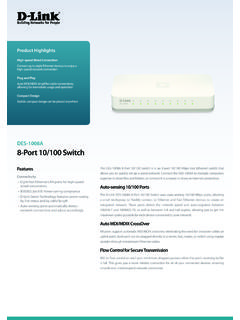 8-Port 10/100 Switch - dlink-me.com