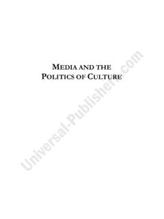 MEDIA AND THE POLITICS OF CULTURE - Official Site