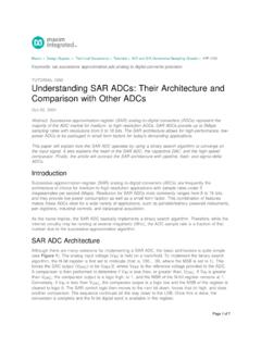 Understanding SAR ADCs: Their Architecture and …