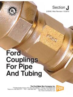 Ford Couplings For Pipe And Tubing - Emco Waterworks