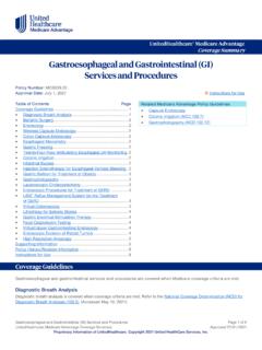 Gastroesophageal and Gastrointestinal (GI) Services and ...