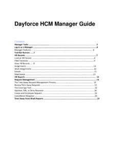 Dayforce HCM Manager Guide - Imagine!