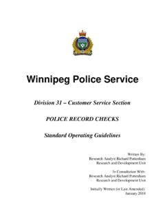 Winnipeg Police Service - Winnipeg, Manitoba, Canada