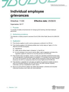 Directive 11/20: Individual employee grievances