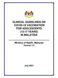 CLINICAL GUIDELINES ON COVID-19 VACCINATION FOR ...