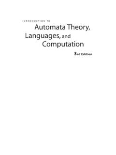 INTRODUCTION TO Automata Theory, Languages, and …
