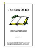 The Book Of Job - Bible Study Guide