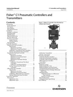 Fisher C1 Pneumatic Controllers and Transmitters