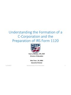 Understanding the Formation of a C ... - IRS tax forms