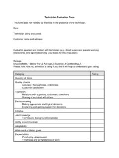 Technician Evaluation Form - Iron Horse - Delivering ...