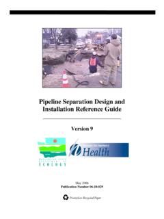 Pipeline Separation Design &amp; Installation Guidance - Wa