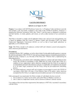 VACCINATION POLICY - nchmd.org