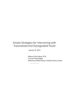 Simple Strategies for Intervening with Traumatized and ...