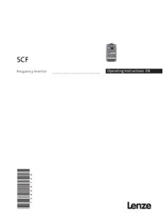Operating instructions SF SCF frequency inverter