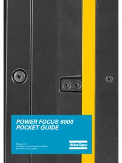 POWER FOCUS 6000 POCKET GUIDE - kenrichindustrial.com