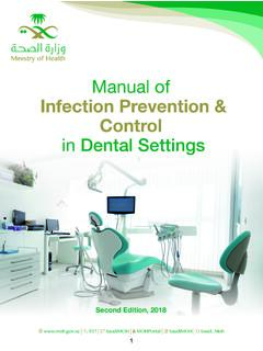Manual of Infection Prevention &amp; Control in Dental Settings