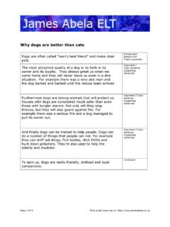 Why dogs are better than cats - James Abela ELT