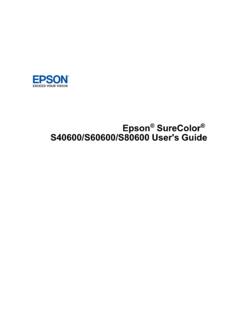 Epson SureColor S40600/S60600/S80600 User's Guide