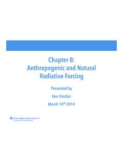 Chapter 8: Anthropogenic and Natural Radiative Forcing