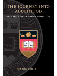 the journey into adulthood - Boston College Home …