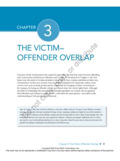 THE VICTIM– OFFENDER OVERLAP distribute