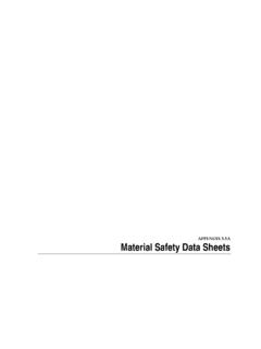 APPENDIX 5.5A Material Safety Data Sheets