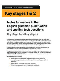 2018 English Grammar Punctuation and Spelling - GOV.UK