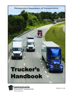 Trucker’s Handbook - dot.state.pa.us