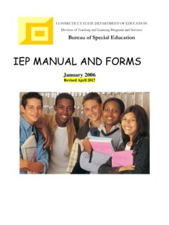 IEP MANUAL AND FORMS - portal.ct.gov