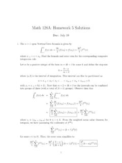 Math 128A: Homework 5 Solutions