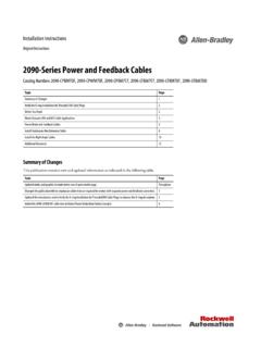 2090-Series Power and Feedback Cables Installation ...