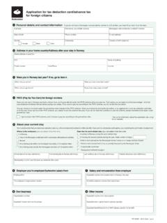 Application for tax deduction card/advance tax for foreign ...