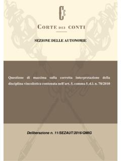 SEZIONE DELLE AUTONOMIE - corteconti.it