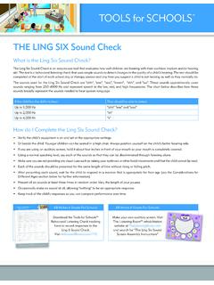 THE LING SIX Sound Check - Advanced Bionics
