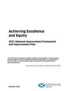 Achieving Excellence and Equity - Scottish Government