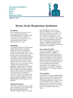 Severe Acute Respiratory Syndrome - cesar.lshtm.ac.uk