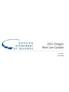 2021 Oregon New Law Update
